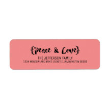 Ebony Elegante Sketched Peace & Liebe Holiday