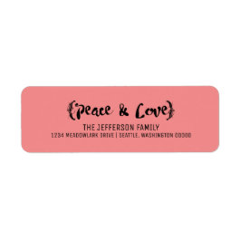 Ebony Elegante Sketched Peace & Liebe Holiday