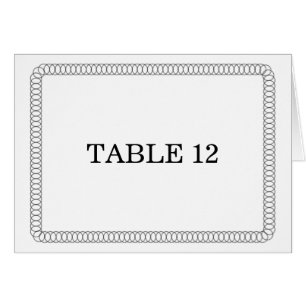 Ebony Encirclated Rounded Tischnummer Card
