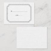 Ebony Encirclated Ticket Wedding Platzkarte (Vorne/Hinten)
