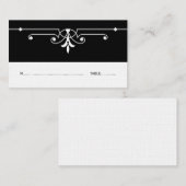 Ebony Extravagant Ornamental Platzkarte (Vorne/Hinten)