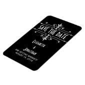 Ebony Extravagant Ornamental Save the Date Magnet (Linke Seite)