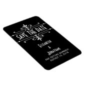 Ebony Extravagant Ornamental Save the Date Magnet (Rechte Seite)
