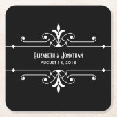 Ebony Extravagante Zierpapier-Untersetzer Rechteckiger Pappuntersetzer (Vorderseite)