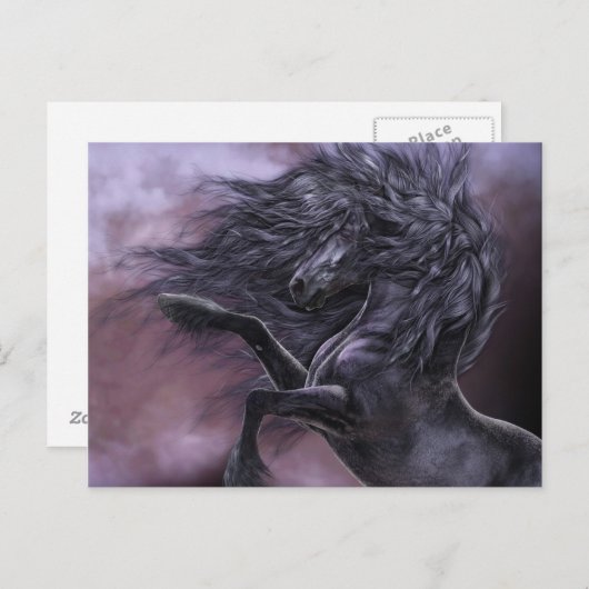 Ebony Fire Postcard Postkarte (Vorne/Hinten)