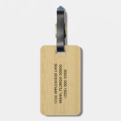 Ebony French Blühe Gepäckmarke Gepäckanhänger (Rückseite vertikal)