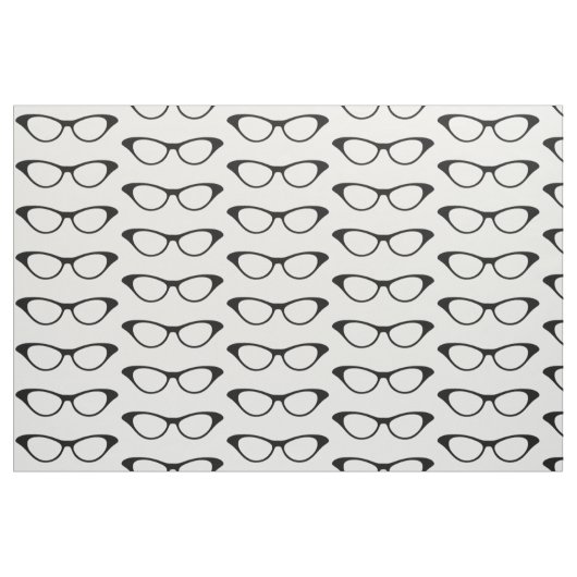 Ebony Girly Geek Glasses Fabric Stoff (Fat Quarter (45,7 x 55,9 cm))