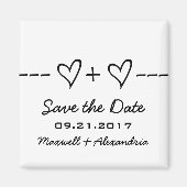 Ebony Heart Equation Save the Date Magnet (Vorne)