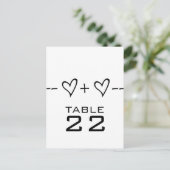 Ebony Heart Equation Tischnummer Postkarte (Stehend Vorderseite)