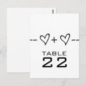 Ebony Heart Equation Tischnummer Postkarte (Vorne/Hinten)