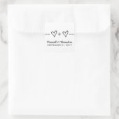 Ebony Heart Equation Wedding Stickers (Tasche)