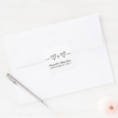 Ebony Heart Equation Wedding Stickers (Umschlag)