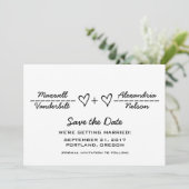 Ebony Heart Equity Save the Date einladen Einladung (Stehend Vorderseite)