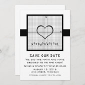 Ebony Heart Mah Graph Save the Date einladen (Vorne/Hinten)