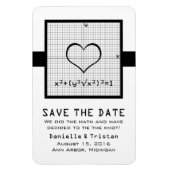 Ebony Heart Math Graph Speichern Sie das Date Magn Magnet (Vertikal)