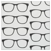 Ebony Hipster Geek Glasses Fabric Stoff (Muster)