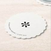 Ebony & Ivory Simple Chic Couple Paper Untersetzer (angewinkelt)