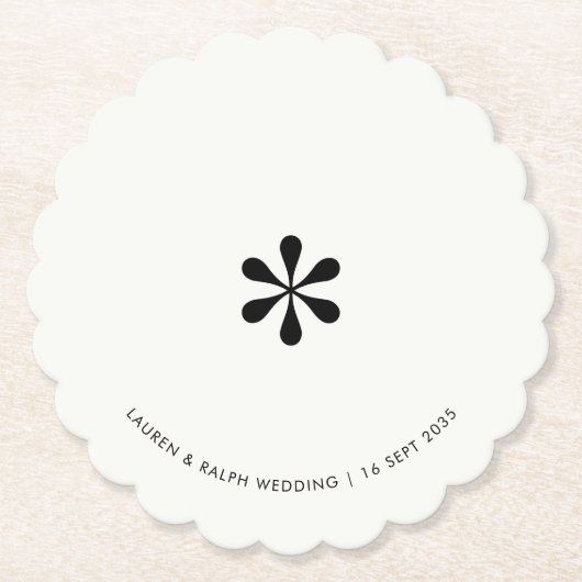 Ebony & Ivory Simple Chic Couple Paper Untersetzer (Vorderseite)