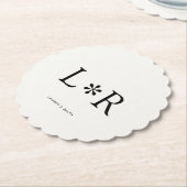 Ebony & Ivory Simple Chic Couple Untersetzer (angewinkelt)