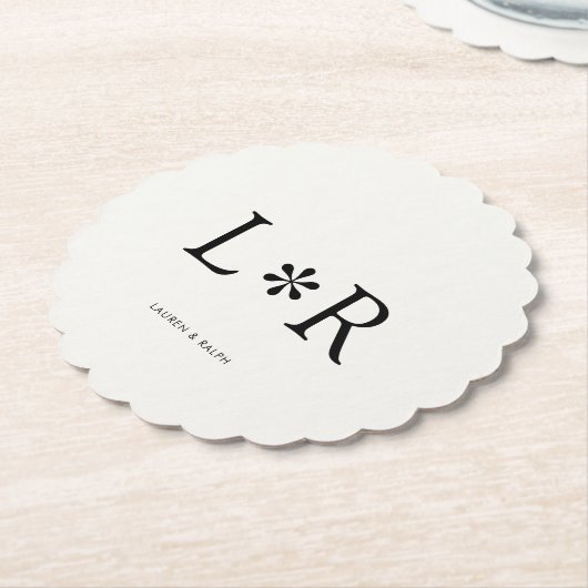 Ebony & Ivory Simple Chic Couple Untersetzer (angewinkelt)