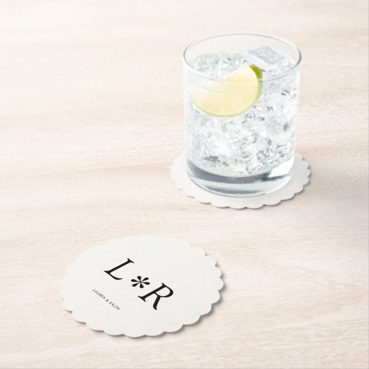 Ebony & Ivory Simple Chic Couple Untersetzer (Vor Ort)