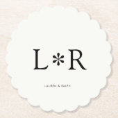 Ebony & Ivory Simple Chic Couple Untersetzer (Vorderseite)