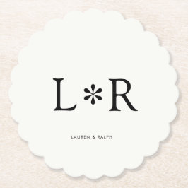 Ebony & Ivory Simple Chic Couple Untersetzer