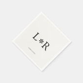 Ebony & Ivory | Stylish Modern Serviette (Ecke)