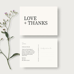 Ebony & Ivory   Vielen Dank für Ihre Hochzeit auße Postkarte