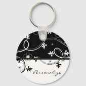 Ebony Leaf Blooms Schlüsselanhänger (Vorderseite)