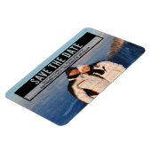 Ebony Modern Cut Out Save the Date Magnet (Linke Seite)