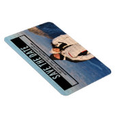 Ebony Modern Cut Out Save the Date Magnet (Rechte Seite)