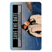 Ebony Modern Cut Out Save the Date Magnet (Vertikal)