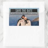 Ebony Modern Cut Out Save the Date Stickers (Tasche)