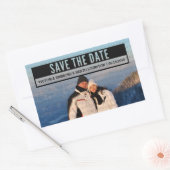 Ebony Modern Cut Out Save the Date Stickers (Umschlag)
