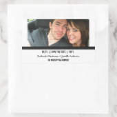 Ebony Modern Foto Save the Date Stickers (Tasche)