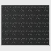 Ebony Peace and Joy Wrapping Paper Geschenkpapier (Flach)