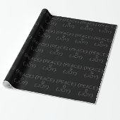 Ebony Peace and Joy Wrapping Paper Geschenkpapier (Ungerollt)