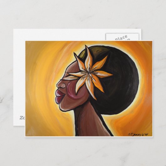 Ebony Postcard Postkarte (Vorne/Hinten)