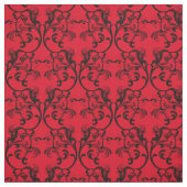 Ebony Red Parisian Damask Muster Fabric Stoff (Muster)