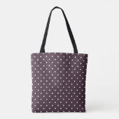 Ebony Rose und weiße Punkte Tasche (Rückseite)
