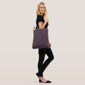 Ebony Rose und weiße Punkte Tasche (Am Model)