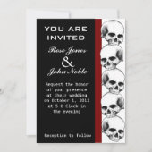 Ebony (rot) Hochzeit Einladung (Vorderseite)