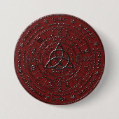 Ebony Ruby Celtic Zodiac Button (Vorderseite)