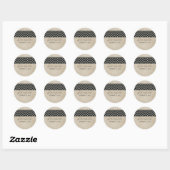 Ebony Rustic Quatrefoil Wedding Stickers (Blatt)