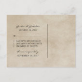 Ebony Rustic Quatrefolie UAWG Postkarte (Rückseite)