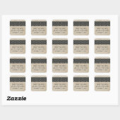 Ebony Rustic Quatrefolien Save the Date Stickers (Blatt)