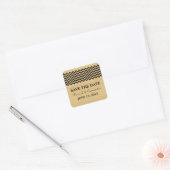 Ebony Rustic Zickzack Save the Date Stickers (Umschlag)
