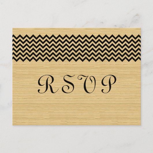 Ebony Rustic Zickzack UAWG Postkarte (Vorderseite)