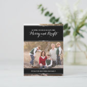 Ebony Simply Chic Holiday Foto Postkarte (Stehend Vorderseite)